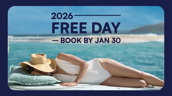 Moment like these. The 2026 Free Day Offer. Book by January 30. 